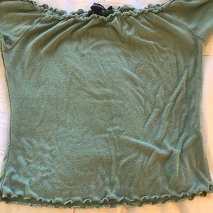 Cute green ruffled top